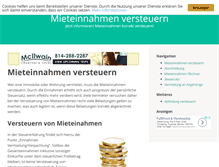 Tablet Screenshot of mieteinnahmenversteuern.com